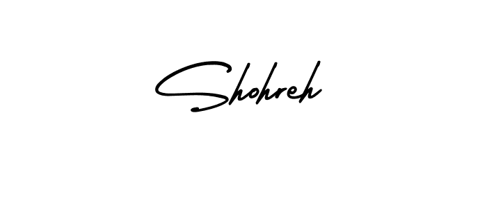 Design your own signature with our free online signature maker. With this signature software, you can create a handwritten (AmerikaSignatureDemo-Regular) signature for name Shohreh. Shohreh signature style 3 images and pictures png