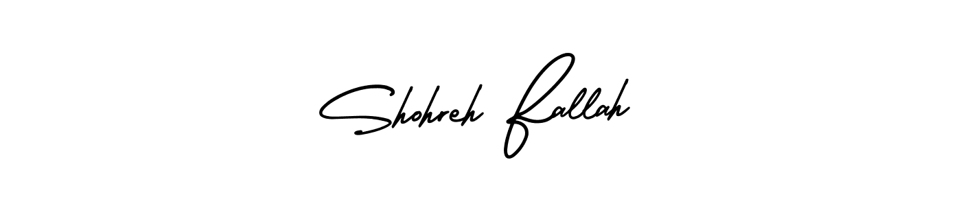How to make Shohreh Fallah signature? AmerikaSignatureDemo-Regular is a professional autograph style. Create handwritten signature for Shohreh Fallah name. Shohreh Fallah signature style 3 images and pictures png