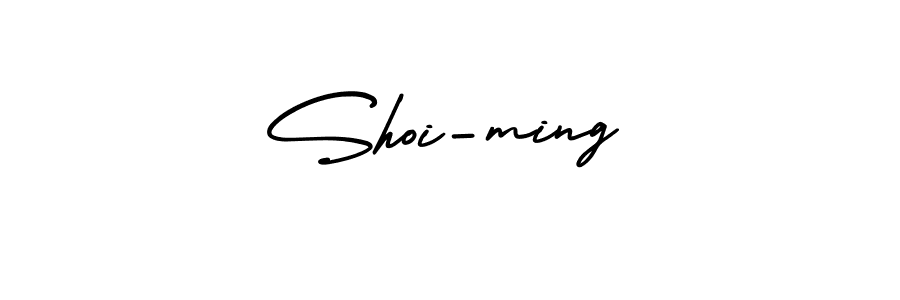if you are searching for the best signature style for your name Shoi-ming. so please give up your signature search. here we have designed multiple signature styles  using AmerikaSignatureDemo-Regular. Shoi-ming signature style 3 images and pictures png