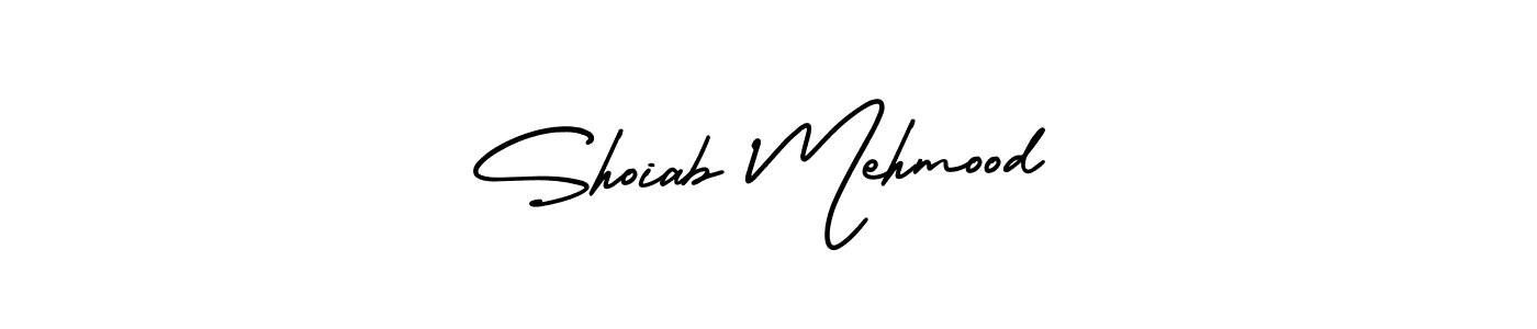 How to make Shoiab Mehmood name signature. Use AmerikaSignatureDemo-Regular style for creating short signs online. This is the latest handwritten sign. Shoiab Mehmood signature style 3 images and pictures png