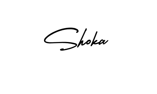 Also we have Shoka name is the best signature style. Create professional handwritten signature collection using AmerikaSignatureDemo-Regular autograph style. Shoka signature style 3 images and pictures png