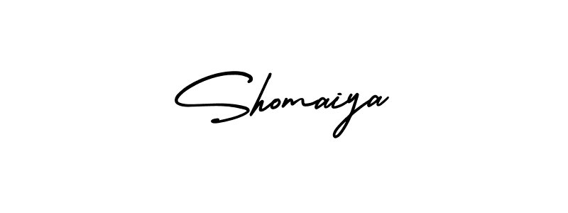 It looks lik you need a new signature style for name Shomaiya. Design unique handwritten (AmerikaSignatureDemo-Regular) signature with our free signature maker in just a few clicks. Shomaiya signature style 3 images and pictures png