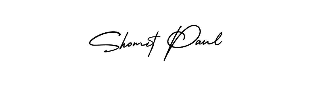 Use a signature maker to create a handwritten signature online. With this signature software, you can design (AmerikaSignatureDemo-Regular) your own signature for name Shomit Paul. Shomit Paul signature style 3 images and pictures png