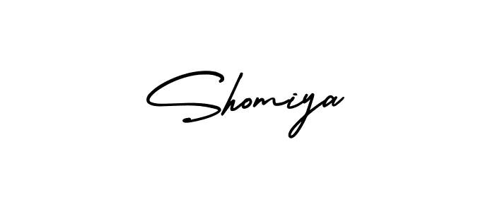 Make a beautiful signature design for name Shomiya. With this signature (AmerikaSignatureDemo-Regular) style, you can create a handwritten signature for free. Shomiya signature style 3 images and pictures png