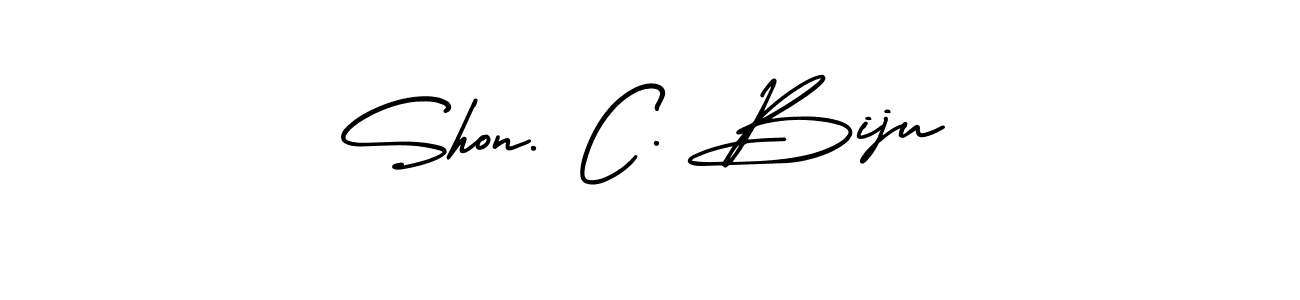 Make a beautiful signature design for name Shon. C. Biju. With this signature (AmerikaSignatureDemo-Regular) style, you can create a handwritten signature for free. Shon. C. Biju signature style 3 images and pictures png