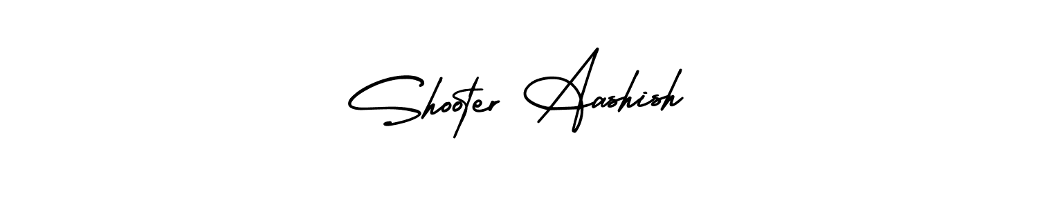 Also You can easily find your signature by using the search form. We will create Shooter Aashish name handwritten signature images for you free of cost using AmerikaSignatureDemo-Regular sign style. Shooter Aashish signature style 3 images and pictures png
