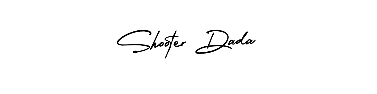 Similarly AmerikaSignatureDemo-Regular is the best handwritten signature design. Signature creator online .You can use it as an online autograph creator for name Shooter Dada. Shooter Dada signature style 3 images and pictures png