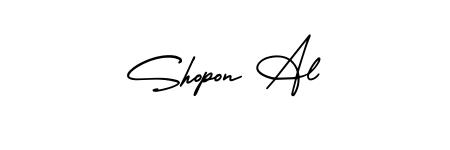How to make Shopon Al signature? AmerikaSignatureDemo-Regular is a professional autograph style. Create handwritten signature for Shopon Al name. Shopon Al signature style 3 images and pictures png