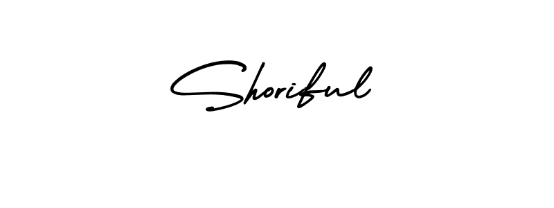 You should practise on your own different ways (AmerikaSignatureDemo-Regular) to write your name (Shoriful) in signature. don't let someone else do it for you. Shoriful signature style 3 images and pictures png