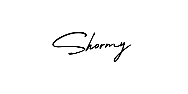 Shormy stylish signature style. Best Handwritten Sign (AmerikaSignatureDemo-Regular) for my name. Handwritten Signature Collection Ideas for my name Shormy. Shormy signature style 3 images and pictures png