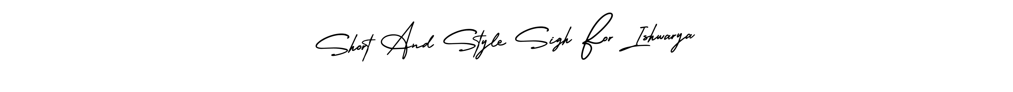 The best way (AmerikaSignatureDemo-Regular) to make a short signature is to pick only two or three words in your name. The name Short And Style Sigh For Ishwarya include a total of six letters. For converting this name. Short And Style Sigh For Ishwarya signature style 3 images and pictures png