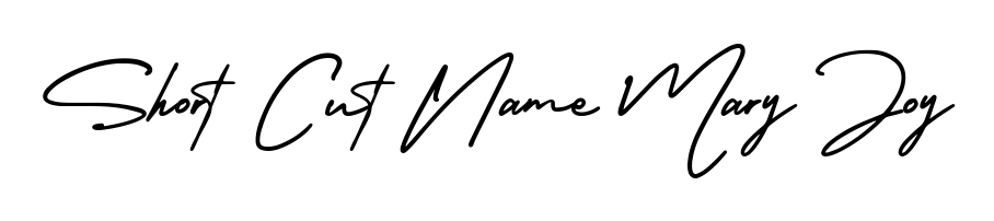 Elevate your brand with a stunning Short Cut Name Mary Joy eSignature. The AmerikaSignatureDemo-Regular style provides a balanced, flowing aesthetic for everyday signing. Short Cut Name Mary Joy signature style 3 images and pictures png
