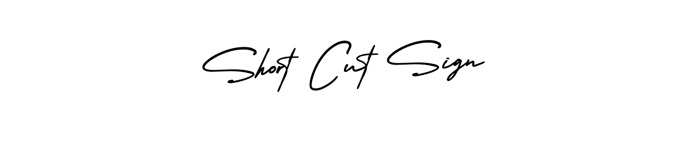 You should practise on your own different ways (AmerikaSignatureDemo-Regular) to write your name (Short Cut Sign) in signature. don't let someone else do it for you. Short Cut Sign signature style 3 images and pictures png