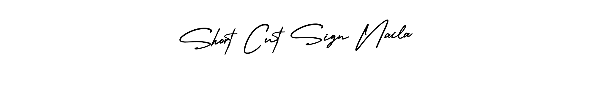 Use a signature maker to create a handwritten signature online. With this signature software, you can design (AmerikaSignatureDemo-Regular) your own signature for name Short Cut Sign Naila. Short Cut Sign Naila signature style 3 images and pictures png