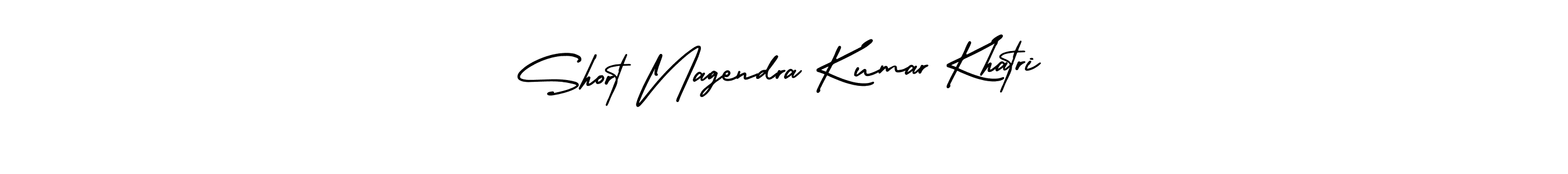 The best way (AmerikaSignatureDemo-Regular) to make a short signature is to pick only two or three words in your name. The name Short Nagendra Kumar Khatri include a total of six letters. For converting this name. Short Nagendra Kumar Khatri signature style 3 images and pictures png