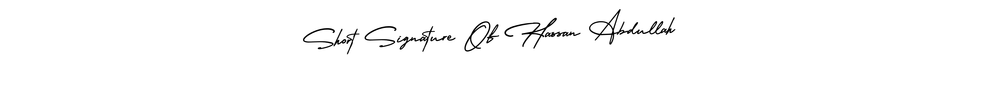 You should practise on your own different ways (AmerikaSignatureDemo-Regular) to write your name (Short Signature Of Hassan Abdullah) in signature. don't let someone else do it for you. Short Signature Of Hassan Abdullah signature style 3 images and pictures png