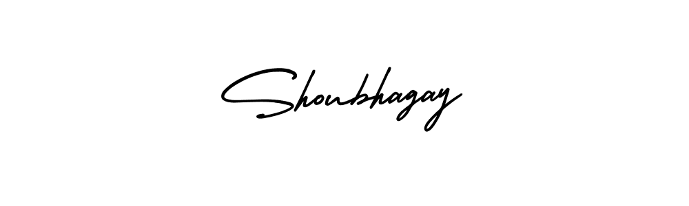 The best way (AmerikaSignatureDemo-Regular) to make a short signature is to pick only two or three words in your name. The name Shoubhagay include a total of six letters. For converting this name. Shoubhagay signature style 3 images and pictures png