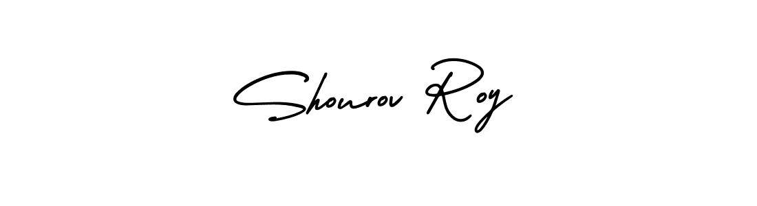 How to make Shourov Roy name signature. Use AmerikaSignatureDemo-Regular style for creating short signs online. This is the latest handwritten sign. Shourov Roy signature style 3 images and pictures png
