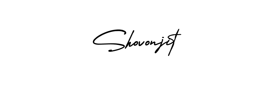 Use a signature maker to create a handwritten signature online. With this signature software, you can design (AmerikaSignatureDemo-Regular) your own signature for name Shovonjit. Shovonjit signature style 3 images and pictures png