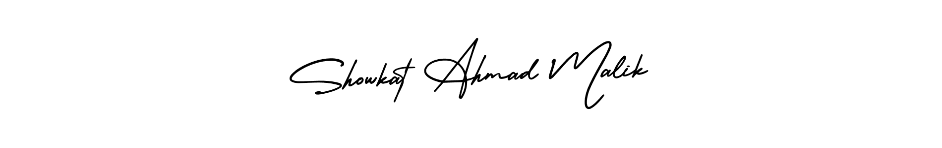 Showkat Ahmad Malik stylish signature style. Best Handwritten Sign (AmerikaSignatureDemo-Regular) for my name. Handwritten Signature Collection Ideas for my name Showkat Ahmad Malik. Showkat Ahmad Malik signature style 3 images and pictures png