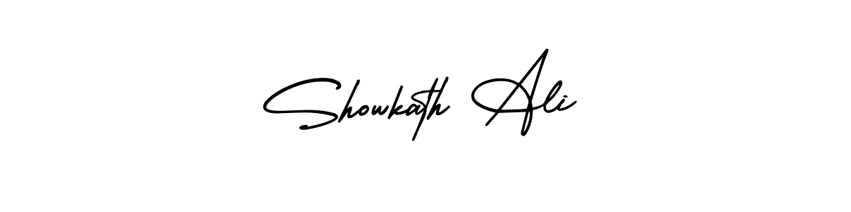 Design your own signature with our free online signature maker. With this signature software, you can create a handwritten (AmerikaSignatureDemo-Regular) signature for name Showkath Ali. Showkath Ali signature style 3 images and pictures png