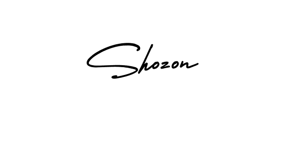 Use a signature maker to create a handwritten signature online. With this signature software, you can design (AmerikaSignatureDemo-Regular) your own signature for name Shozon. Shozon signature style 3 images and pictures png