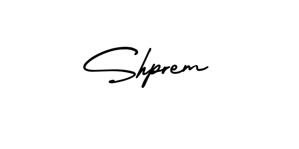 It looks lik you need a new signature style for name Shprem. Design unique handwritten (AmerikaSignatureDemo-Regular) signature with our free signature maker in just a few clicks. Shprem signature style 3 images and pictures png