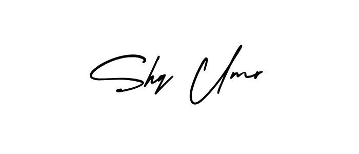 How to make Shq Umr signature? AmerikaSignatureDemo-Regular is a professional autograph style. Create handwritten signature for Shq Umr name. Shq Umr signature style 3 images and pictures png