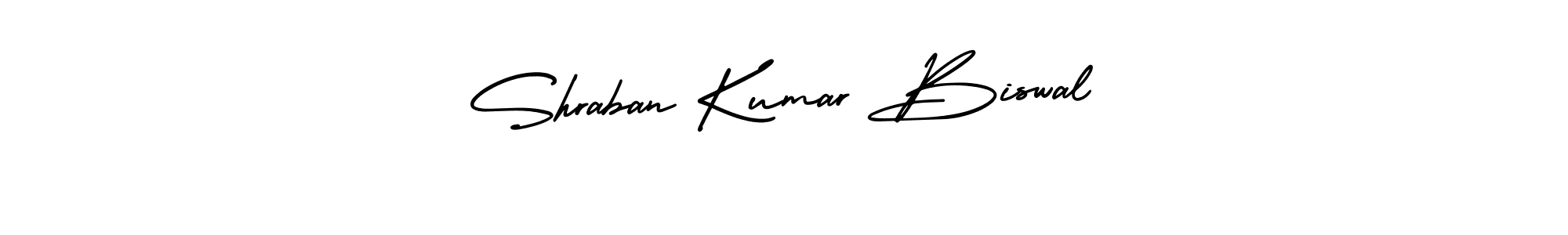 This is the best signature style for the Shraban Kumar Biswal name. Also you like these signature font (AmerikaSignatureDemo-Regular). Mix name signature. Shraban Kumar Biswal signature style 3 images and pictures png