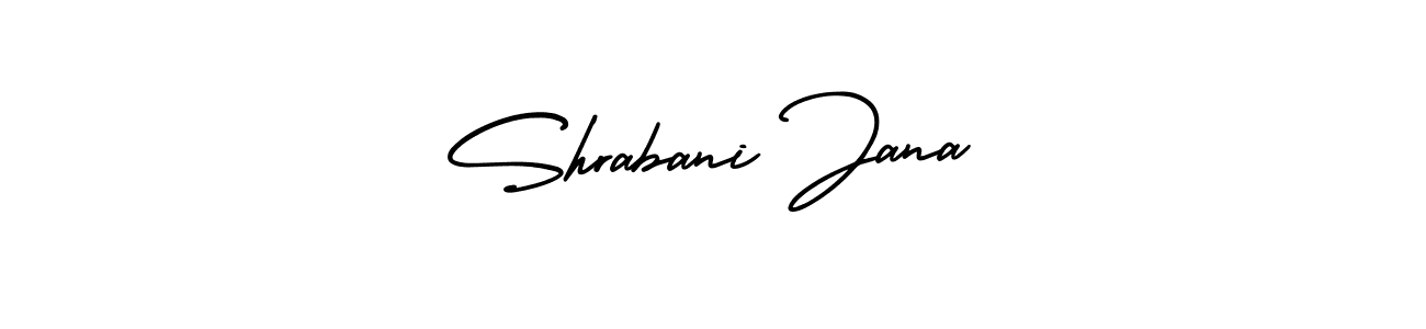 How to make Shrabani Jana name signature. Use AmerikaSignatureDemo-Regular style for creating short signs online. This is the latest handwritten sign. Shrabani Jana signature style 3 images and pictures png