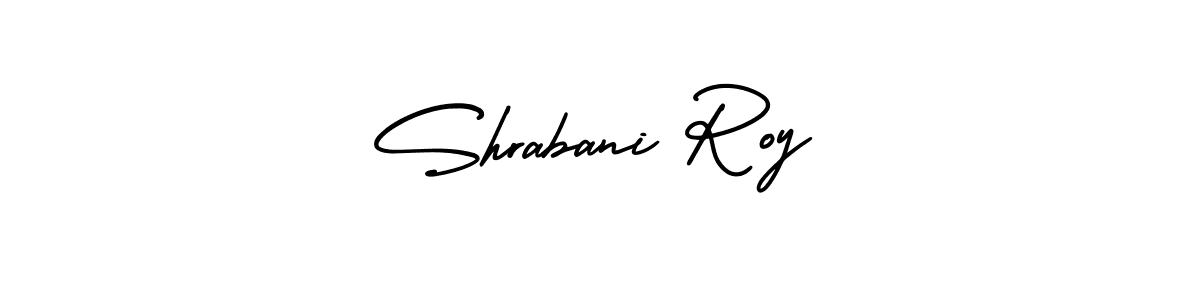 How to make Shrabani Roy signature? AmerikaSignatureDemo-Regular is a professional autograph style. Create handwritten signature for Shrabani Roy name. Shrabani Roy signature style 3 images and pictures png