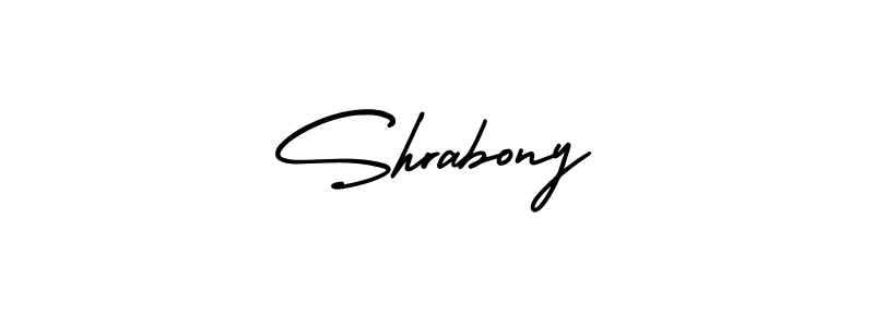 How to make Shrabony signature? AmerikaSignatureDemo-Regular is a professional autograph style. Create handwritten signature for Shrabony name. Shrabony signature style 3 images and pictures png