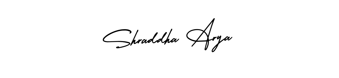 How to make Shraddha Arya name signature. Use AmerikaSignatureDemo-Regular style for creating short signs online. This is the latest handwritten sign. Shraddha Arya signature style 3 images and pictures png