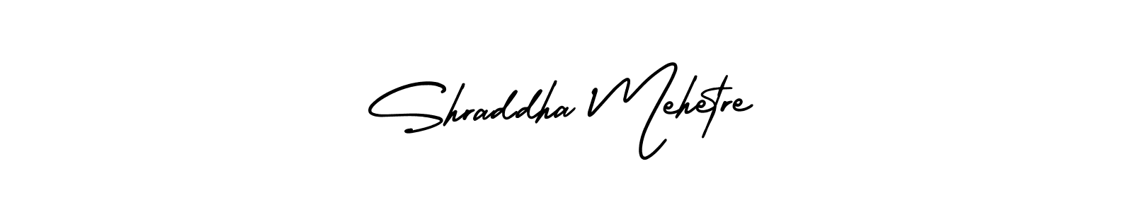 It looks lik you need a new signature style for name Shraddha Mehetre. Design unique handwritten (AmerikaSignatureDemo-Regular) signature with our free signature maker in just a few clicks. Shraddha Mehetre signature style 3 images and pictures png