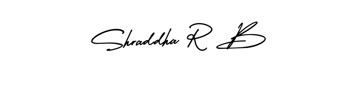 Create a beautiful signature design for name Shraddha R B. With this signature (AmerikaSignatureDemo-Regular) fonts, you can make a handwritten signature for free. Shraddha R B signature style 3 images and pictures png