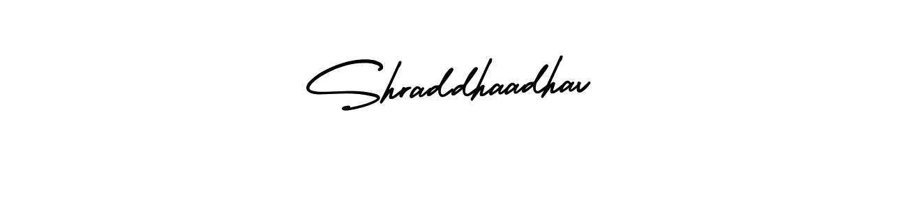 Shraddhaadhav stylish signature style. Best Handwritten Sign (AmerikaSignatureDemo-Regular) for my name. Handwritten Signature Collection Ideas for my name Shraddhaadhav. Shraddhaadhav signature style 3 images and pictures png