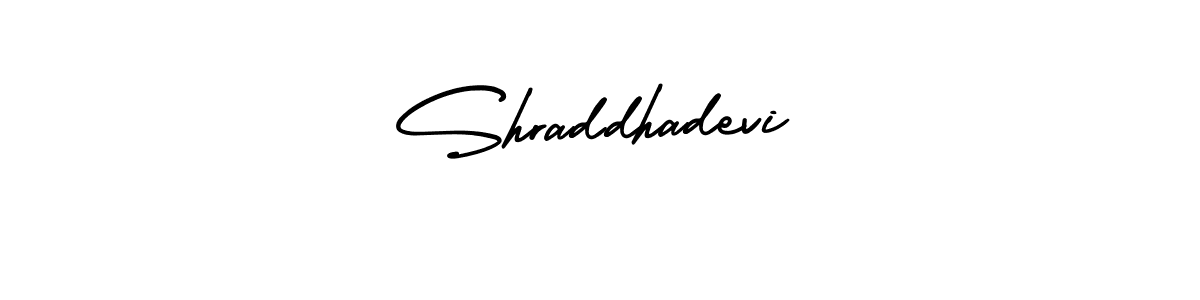 You should practise on your own different ways (AmerikaSignatureDemo-Regular) to write your name (Shraddhadevi) in signature. don't let someone else do it for you. Shraddhadevi signature style 3 images and pictures png