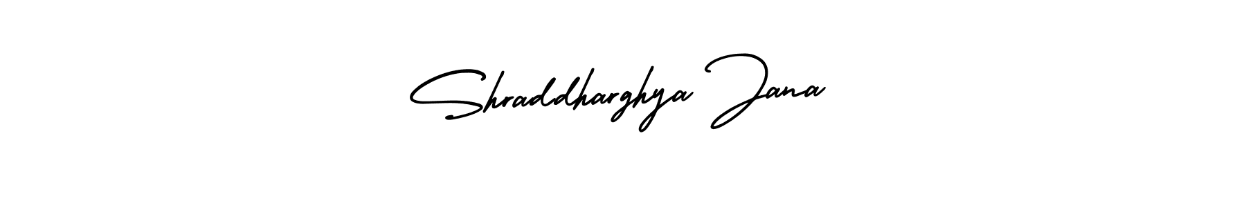 Make a short Shraddharghya Jana signature style. Manage your documents anywhere anytime using AmerikaSignatureDemo-Regular. Create and add eSignatures, submit forms, share and send files easily. Shraddharghya Jana signature style 3 images and pictures png