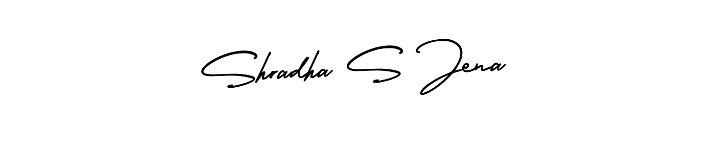 This is the best signature style for the Shradha S Jena name. Also you like these signature font (AmerikaSignatureDemo-Regular). Mix name signature. Shradha S Jena signature style 3 images and pictures png