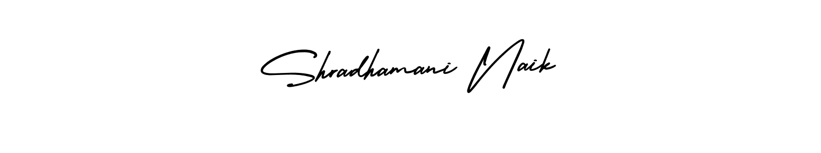 Shradhamani Naik stylish signature style. Best Handwritten Sign (AmerikaSignatureDemo-Regular) for my name. Handwritten Signature Collection Ideas for my name Shradhamani Naik. Shradhamani Naik signature style 3 images and pictures png