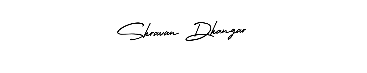 Similarly AmerikaSignatureDemo-Regular is the best handwritten signature design. Signature creator online .You can use it as an online autograph creator for name Shravan Dhangar. Shravan Dhangar signature style 3 images and pictures png