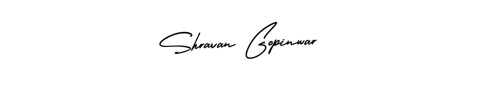 Make a beautiful signature design for name Shravan Gopinwar. Use this online signature maker to create a handwritten signature for free. Shravan Gopinwar signature style 3 images and pictures png