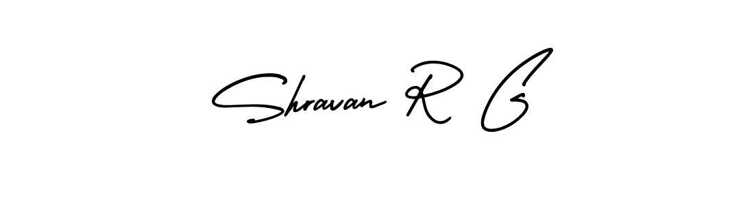 Create a beautiful signature design for name Shravan R G. With this signature (AmerikaSignatureDemo-Regular) fonts, you can make a handwritten signature for free. Shravan R G signature style 3 images and pictures png