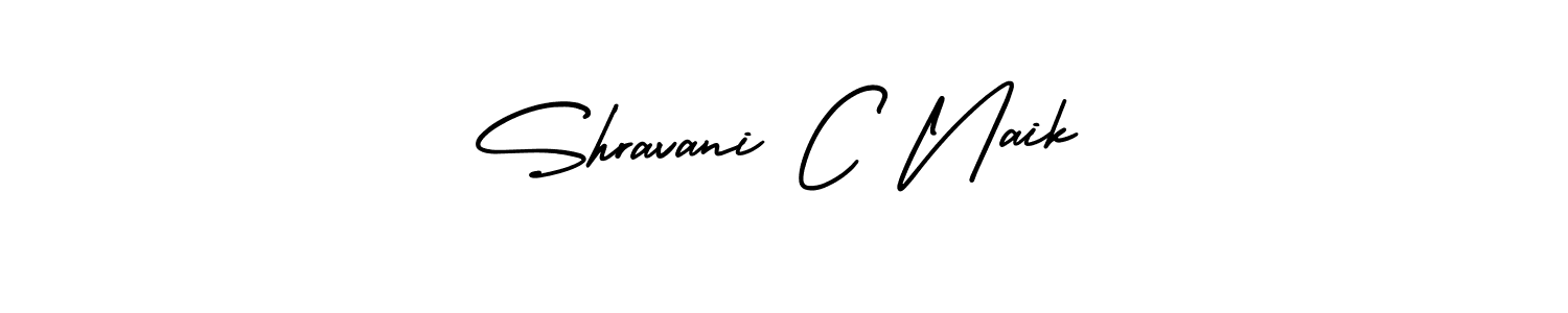 Shravani C Naik stylish signature style. Best Handwritten Sign (AmerikaSignatureDemo-Regular) for my name. Handwritten Signature Collection Ideas for my name Shravani C Naik. Shravani C Naik signature style 3 images and pictures png