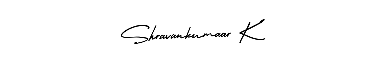 Make a short Shravankumaar K signature style. Manage your documents anywhere anytime using AmerikaSignatureDemo-Regular. Create and add eSignatures, submit forms, share and send files easily. Shravankumaar K signature style 3 images and pictures png