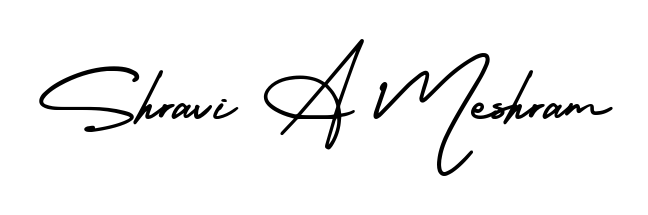 How to Draw Shravi A Meshram signature style? AmerikaSignatureDemo-Regular is a latest design signature styles for name Shravi A Meshram. Shravi A Meshram signature style 3 images and pictures png