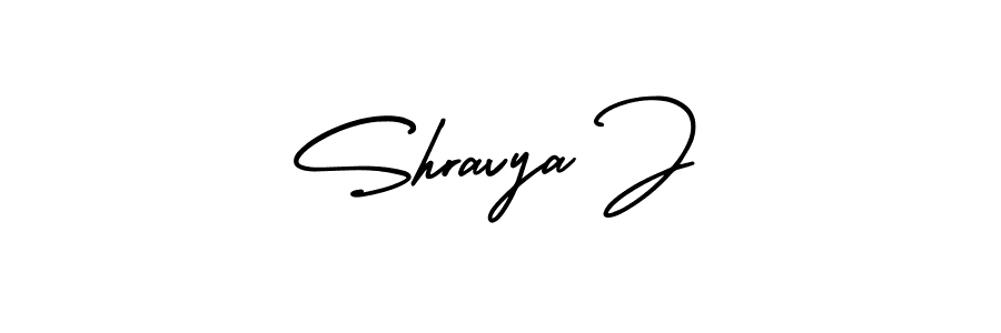 This is the best signature style for the Shravya J name. Also you like these signature font (AmerikaSignatureDemo-Regular). Mix name signature. Shravya J signature style 3 images and pictures png