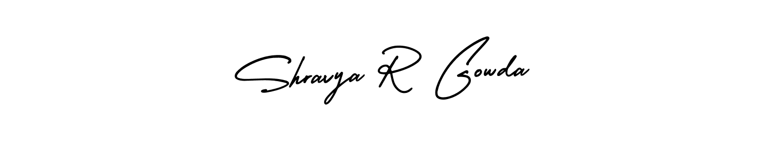 Make a short Shravya R Gowda signature style. Manage your documents anywhere anytime using AmerikaSignatureDemo-Regular. Create and add eSignatures, submit forms, share and send files easily. Shravya R Gowda signature style 3 images and pictures png