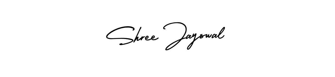 How to make Shree Jayswal name signature. Use AmerikaSignatureDemo-Regular style for creating short signs online. This is the latest handwritten sign. Shree Jayswal signature style 3 images and pictures png