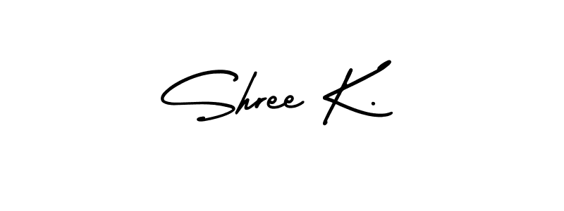 Make a beautiful signature design for name Shree K.. With this signature (AmerikaSignatureDemo-Regular) style, you can create a handwritten signature for free. Shree K. signature style 3 images and pictures png